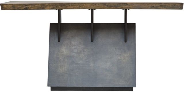 Uttermost Vessel Natural and Gunmetal Industrial Console Table 0