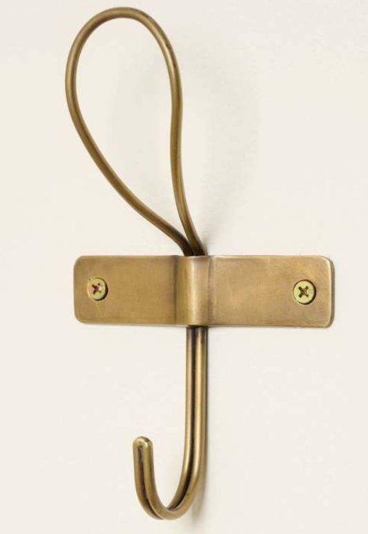 Reed Antiqued Brass Wall Hook - Magnolia