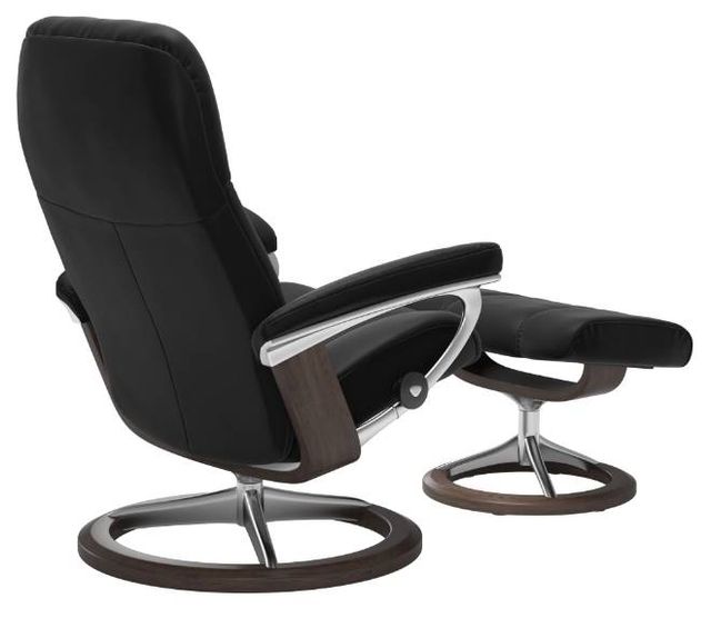 Stressless® by Ekornes® Consul Medium Signature Base Chair and Ottoman 3