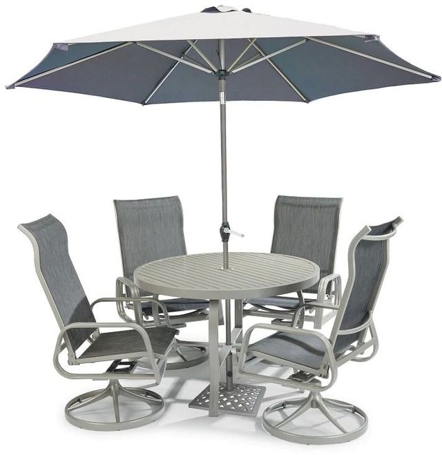 Homestyles® Captiva 5Piece Gray Outdoor Dining Set with Umbrella