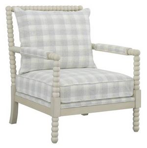 Coast2Coast Home™ St. Claire Plaid Cream Accent Chair