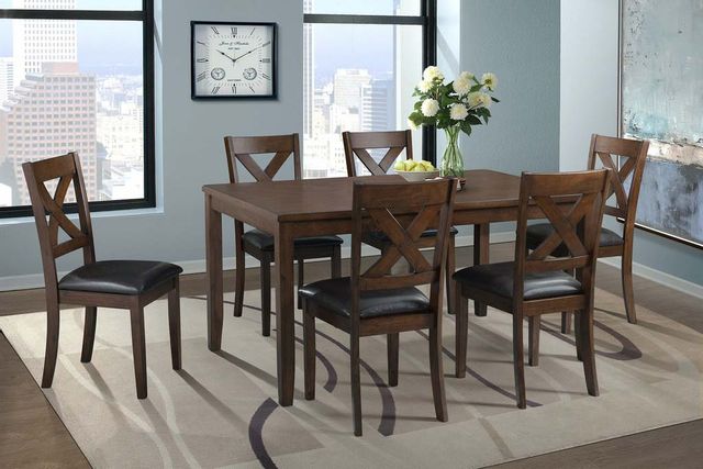 Elements Alex Espresso Dining Table & Six Chairs-0