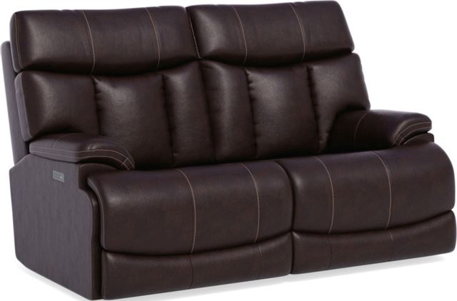 Flexsteel® Clive Brown Power Reclining Loveseat with Power Headrests and Lumbar 0