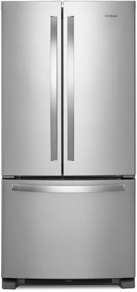 Whirlpool® 33 in. 22.1 Cu. Ft. Fingerprint Resistant Stainless Steel Freestanding French Door Refrigerator