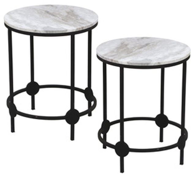 Signature Design by Ashley® Beashaw 2-Piece Gray/Black Accent Table Set