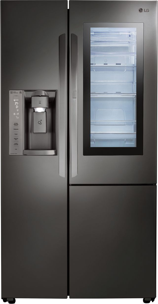LG 21.74 Cu. Ft. Black Stainless Steel Counter Depth Side-By-Side Refrigerator 2