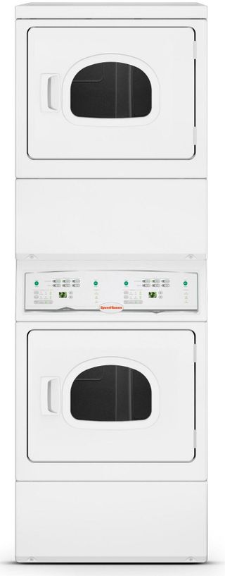Speed Queen® Commercial 26.88" White Gas Stack Dryer