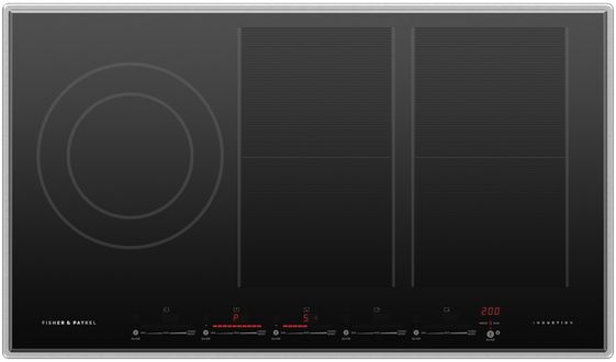 Fisher & Paykel Series 9 36" Black Glass Professional Induction Cooktop