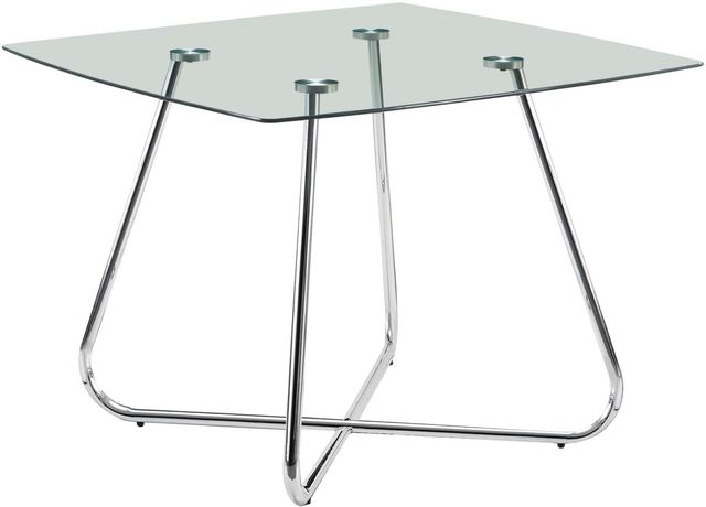 Monarch Specialties Inc. 40" Glass Top Coffee Table with Chrome Base