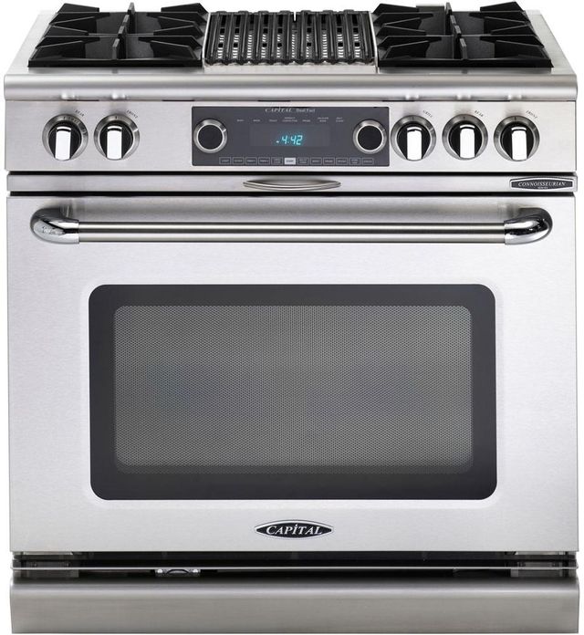 Capital Connoisseurian 36" Stainless Steel Free Standing Dual Fuel Range