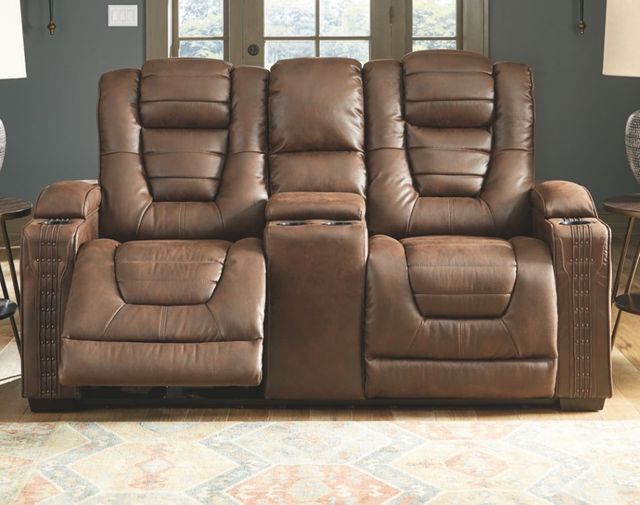 Signature Design by Ashley® Owner's Box Thyme Power Reclining Loveseat with Adjustable Headrest 5