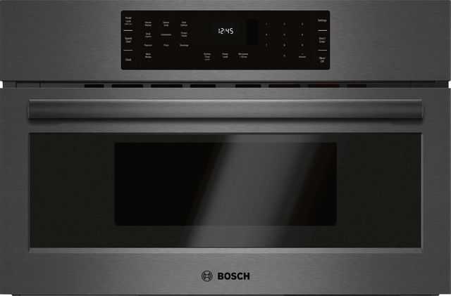 Bosch 800 Series 30" Black Stainless Steel Built In Microwave Oven 0