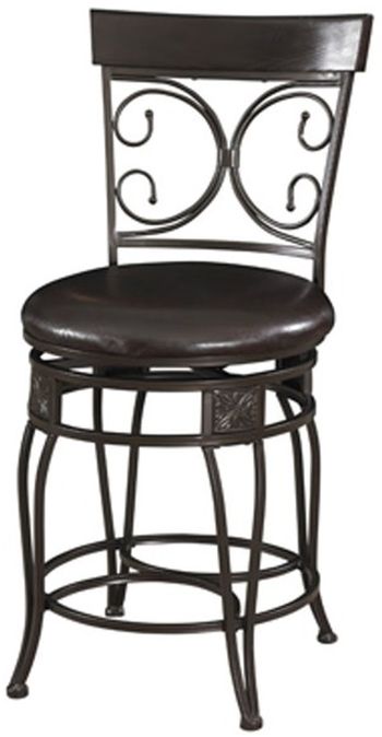 Powell big & tall copper deals stamped back stool with arms