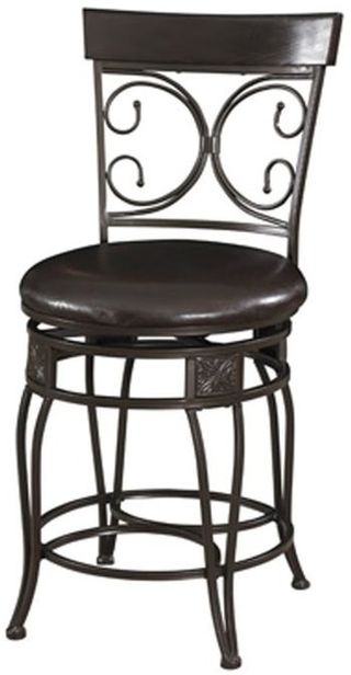 Powell® Big & Tall Back to Back Scroll Counter Height Stool