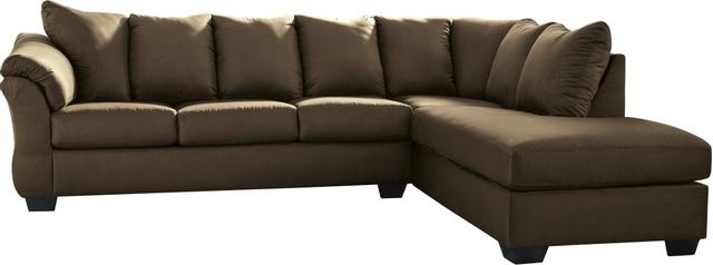Signature Design by Ashley® Darcy 2-Piece Black Sectional with Chaise 24
