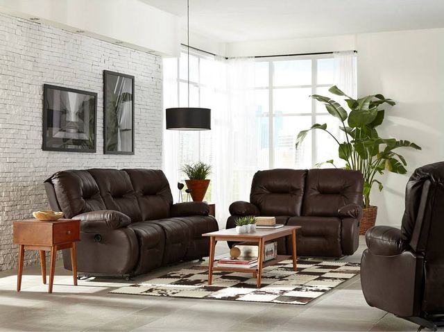 Best® Home Furnishings Brinley Reclining Space Saver® Leather Loveseat 1