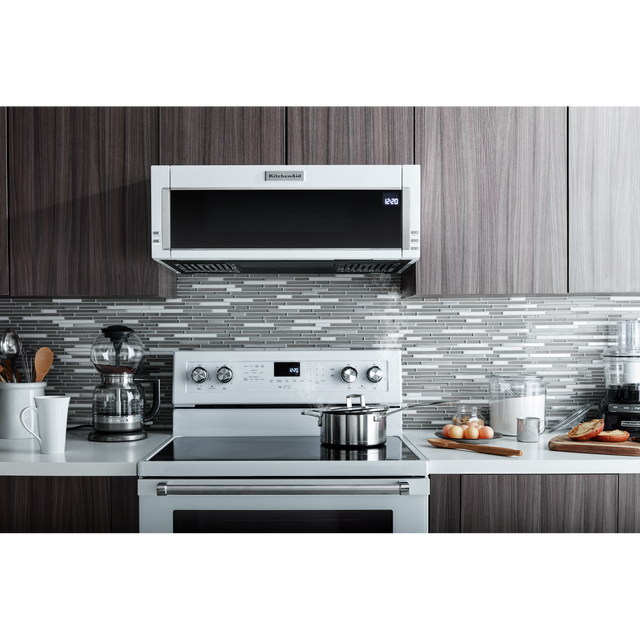 KitchenAid® 1.1 Cu. Ft. White Over the Range Microwave 12