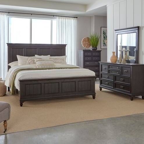 Liberty Allyson Park 4-Piece Wire Brushed Black Forest Queen Bedroom Set