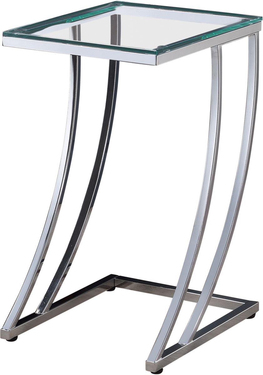 Coaster® Chrome And Clear Rectangular Top Accent Table