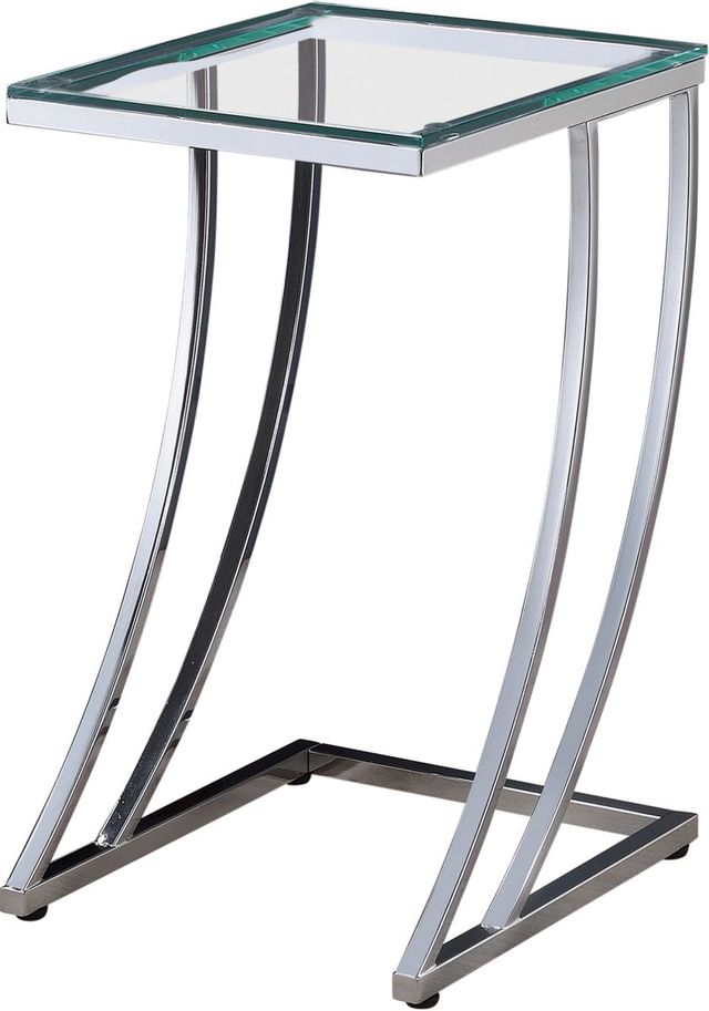 Coaster® Chrome And Clear Rectangular Top Accent Table 0