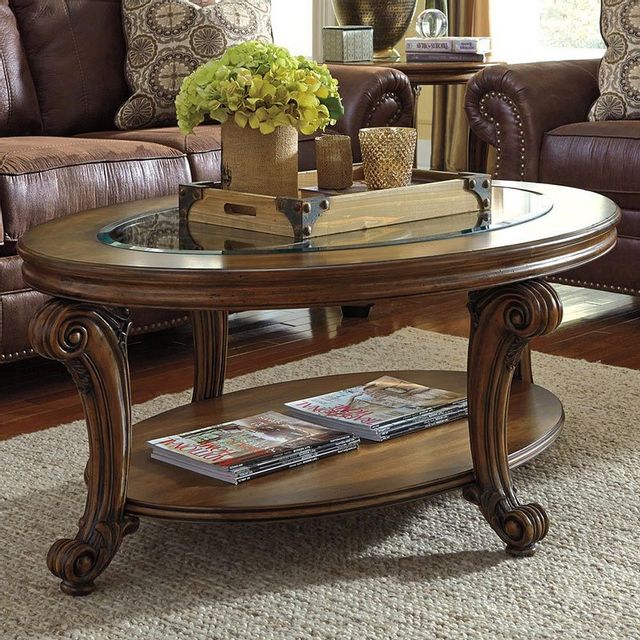 Signature Design by Ashley® Sydmore Brown Oval Coffee Table