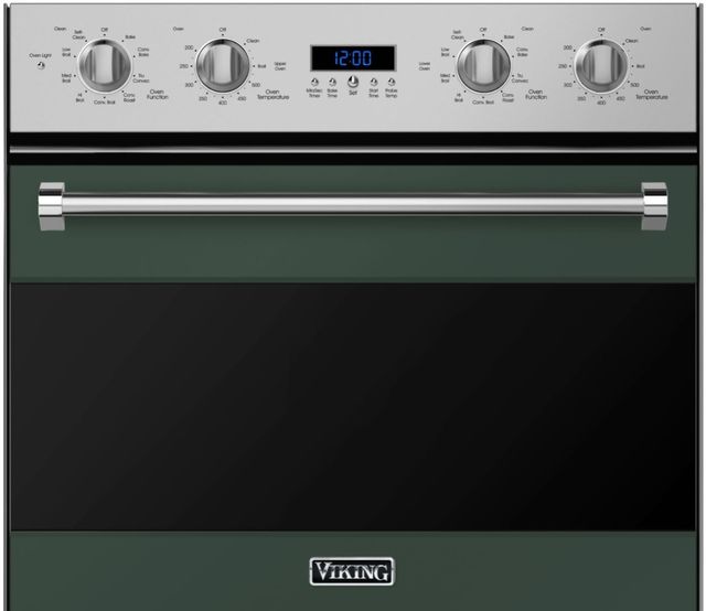 Viking® 3 Series 30" Blackforest Green Double Electric Wall Oven 2