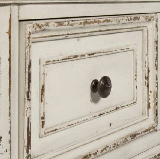 Liberty Magnolia Manor Antique White/Weathered Bark Vanity Desk 4