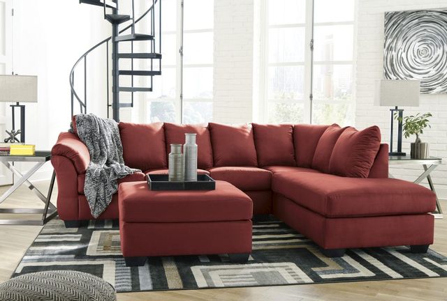 Signature Design by Ashley® Darcy 2-Piece Salsa Sectional with Chaise 6