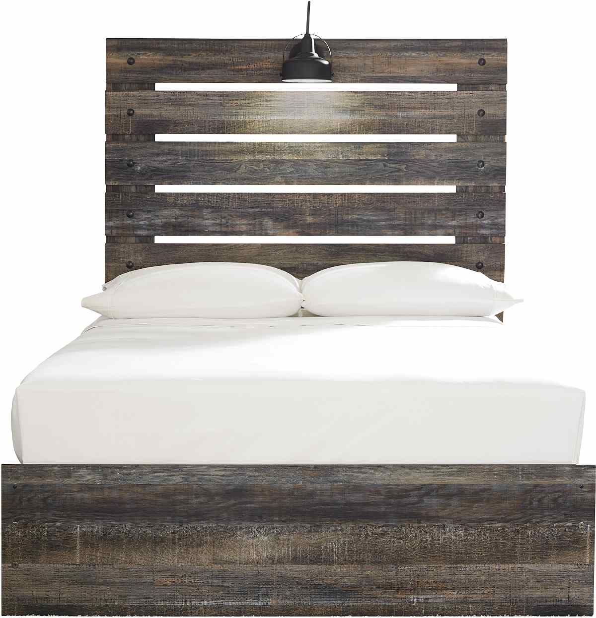 Signature Design By Ashley® Drystan Brown Panel Bed With 2 Storage ...