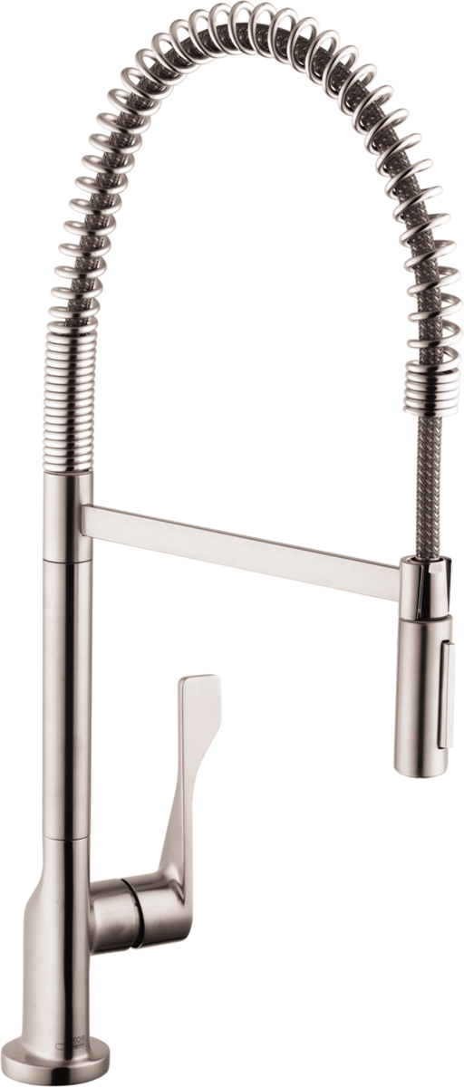 AXOR® Citterio 1.75 GPM Steel Optic 2 Spray Semi-Pro Kitchen Faucet-0