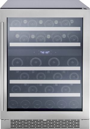 OUT OF BOX  LuxeAir 5.2 Cu. Ft. Stainless Steel with Glass Dual Zone Wine Cooler