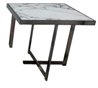 Steve Silver Co. Kayley White End Table with Black Base | Big Sandy ...