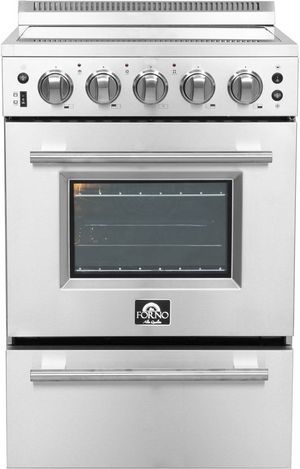 FORNO® Loiano 24" Stainless Steel Freestanding Electric Range