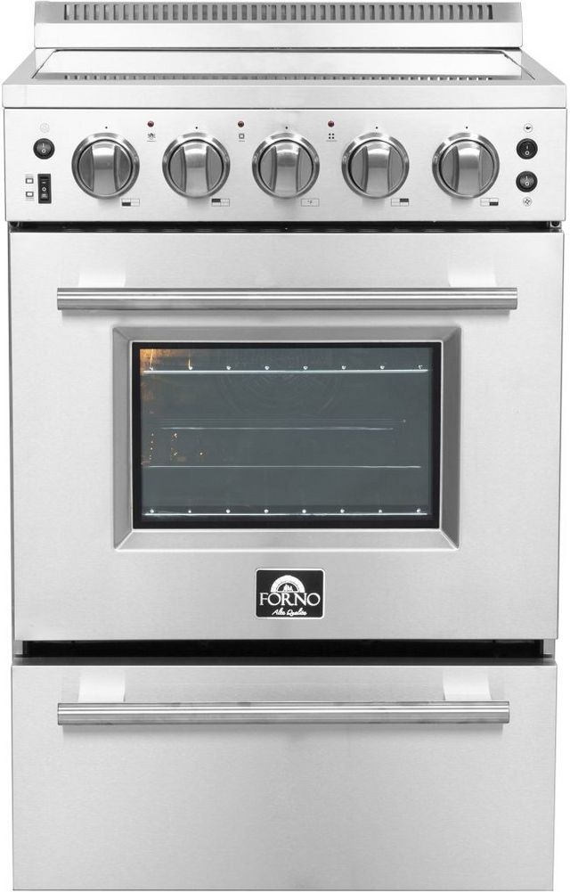 FORNO® Loiano 24 Stainless Steel Freestanding Electric Range