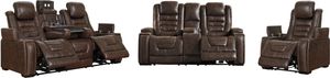 Signature Design by Ashley® Game Zone 3-Piece Bark Living Room Set with Power Reclining Sofa