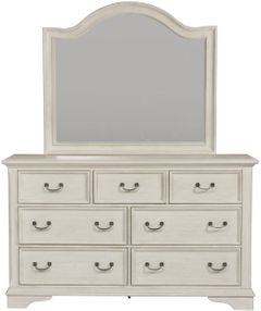 Liberty Bayside Antique White Dresser And Mirror