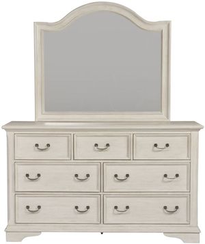 Liberty Bayside Antique White Dresser And Mirror