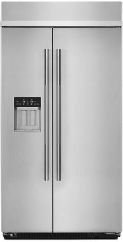 JennAir® Rise™ 25.1 Cu. Ft. Stainless Steel Built In Counter Depth Side-by-Side Refrigerator
