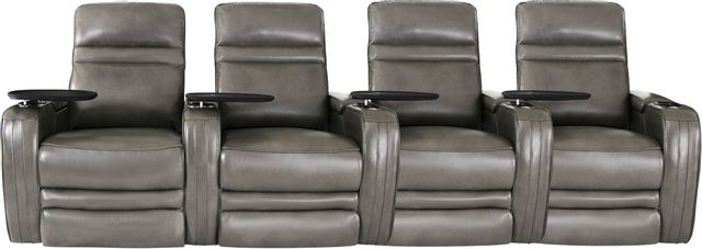 RowOne Cortés Home Entertainment Seating Gray 4-Chair Straight Row 1