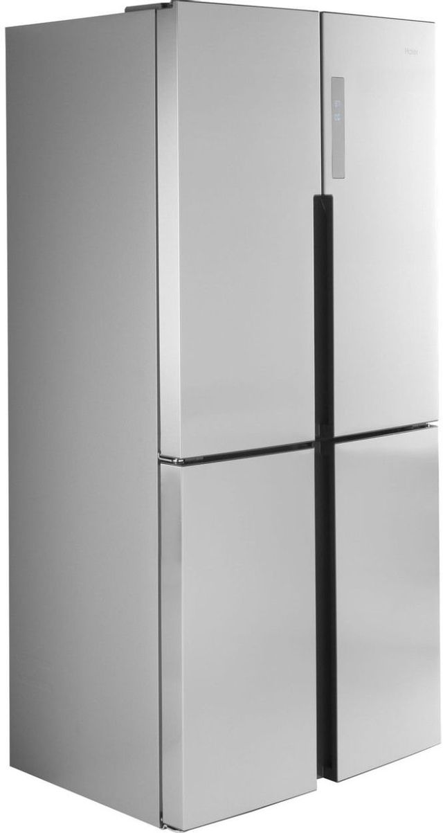 Haier 16.4 Cu. Ft. Fingerprint Resistant Stainless Steel Counter Depth Bottom Freezer Refrigerator  1