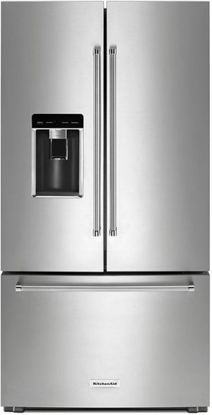 KitchenAid® 36 in. 23.8 Cu. Ft. Stainless Steel with PrintShield™ Finish Counter Depth French Door Refrigerator