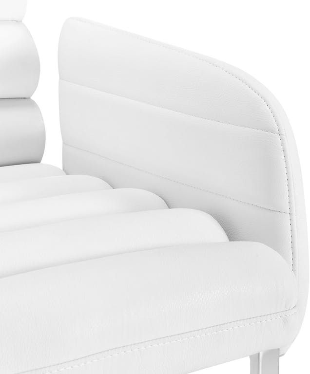 Elements International Beaux White Arm Chair 2
