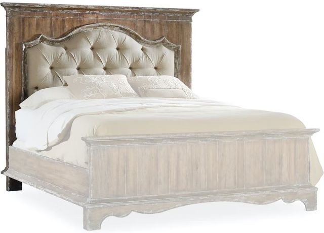 Hooker® Furniture Chatelet Caramel Froth Queen Upholstered Mantle Panel Bed 1