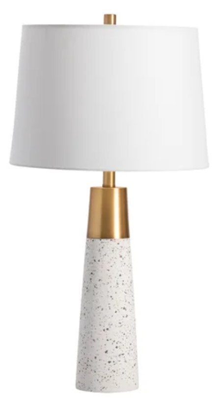 Crestview Collection Claire Stone Antique Brass Terrazzo Table Lamp