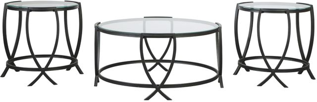 Signature Design by Ashley® Tarrin 3-Piece Black Occasional Table Set-0