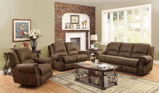 Coaster® Sir Rawlinson 3 Piece Buckskin Brown Reclining Living Room Set