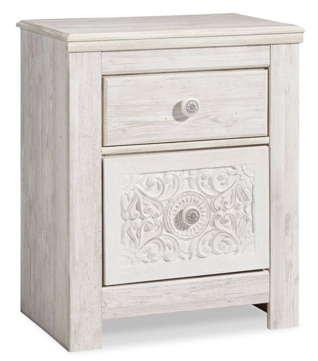 Signature Design by Ashley® Paxberry Whitewash 2-Drawers Nightstand