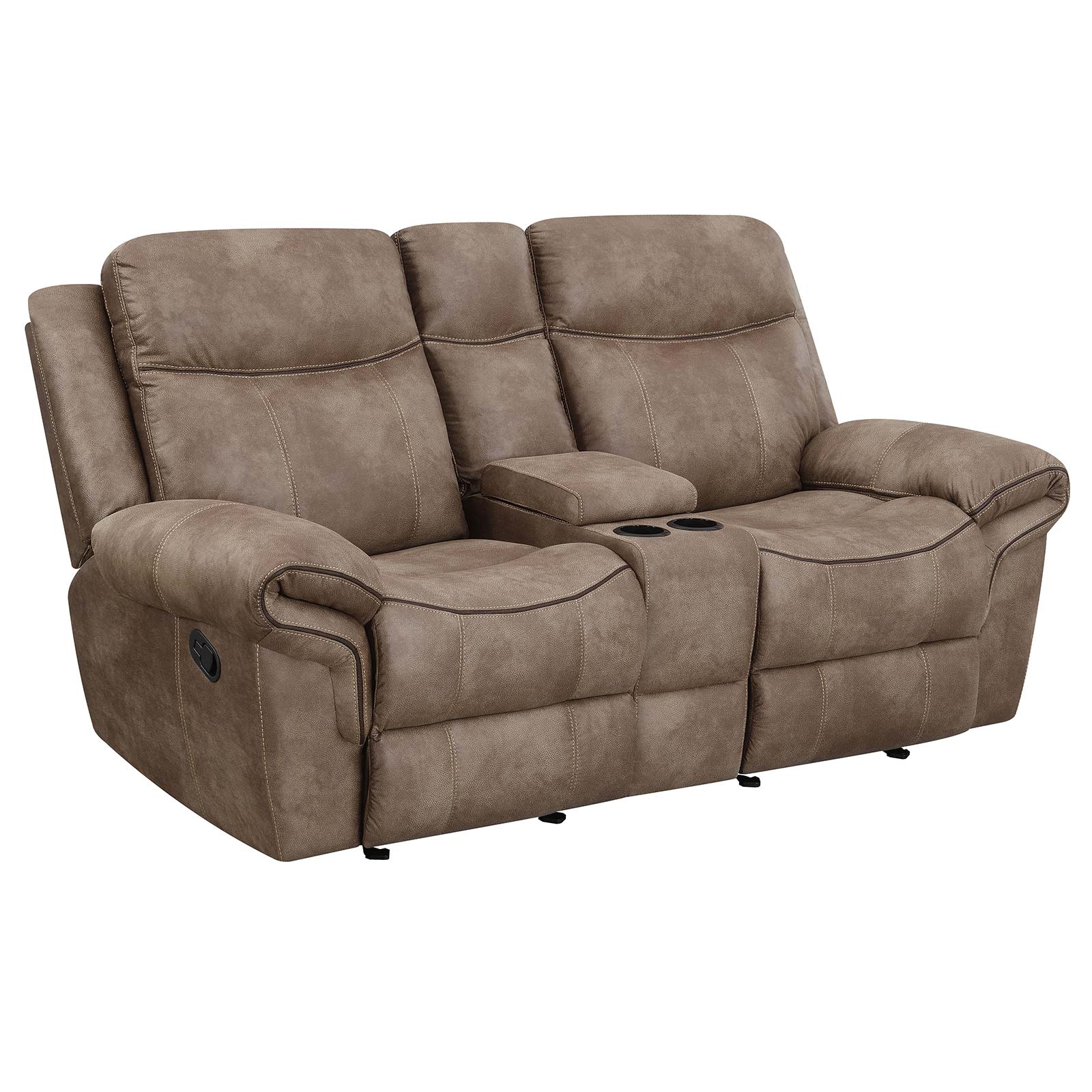 dual recliners with console