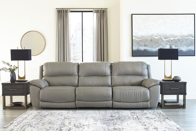 Signature Design by Ashley® Dunleith 3-Piece Gray Power Reclining Sectional-3