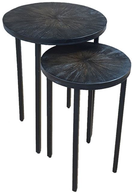 Signature Design by Ashley® Esterdale Set of 2 Brown/Black Accent Tables 0